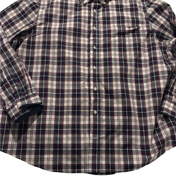 George Men's Casual Plaid Shirt - Red, Blue, and White - Picture 9 of 12